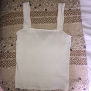NWT White square neck tank